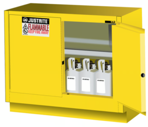 Flammable Storage Cabinet Under Fume Hood