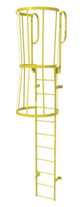 Steel Caged Walk Through Fixed Access Ladder