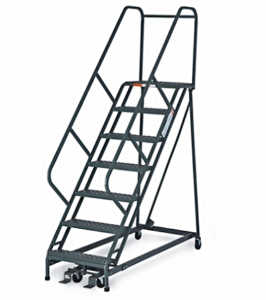 Industrial Rolling Ladders, Square Tube