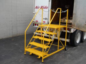 Industrial Semi Trailer Access Rolling Ladder