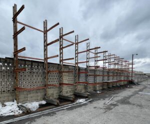 USED rusty Cantilever Racking