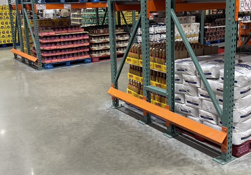Pallet rack end of aisle protectors - bump rails