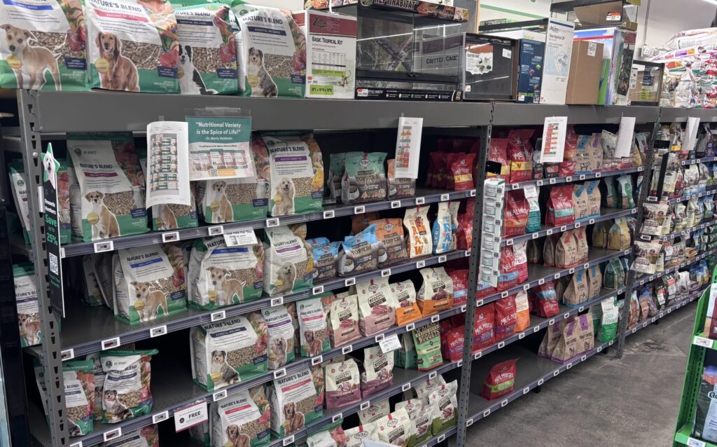 Wide span shelving in retail location