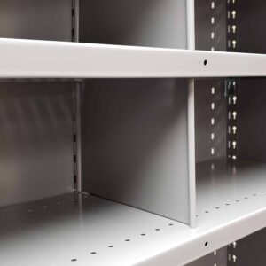 steel shelving dividers for closed style shelves