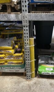 Post protector fail, how not to protect your pallet rack upright