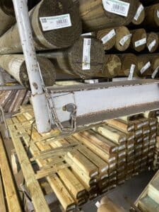 removable pipe stops for cantilever racking