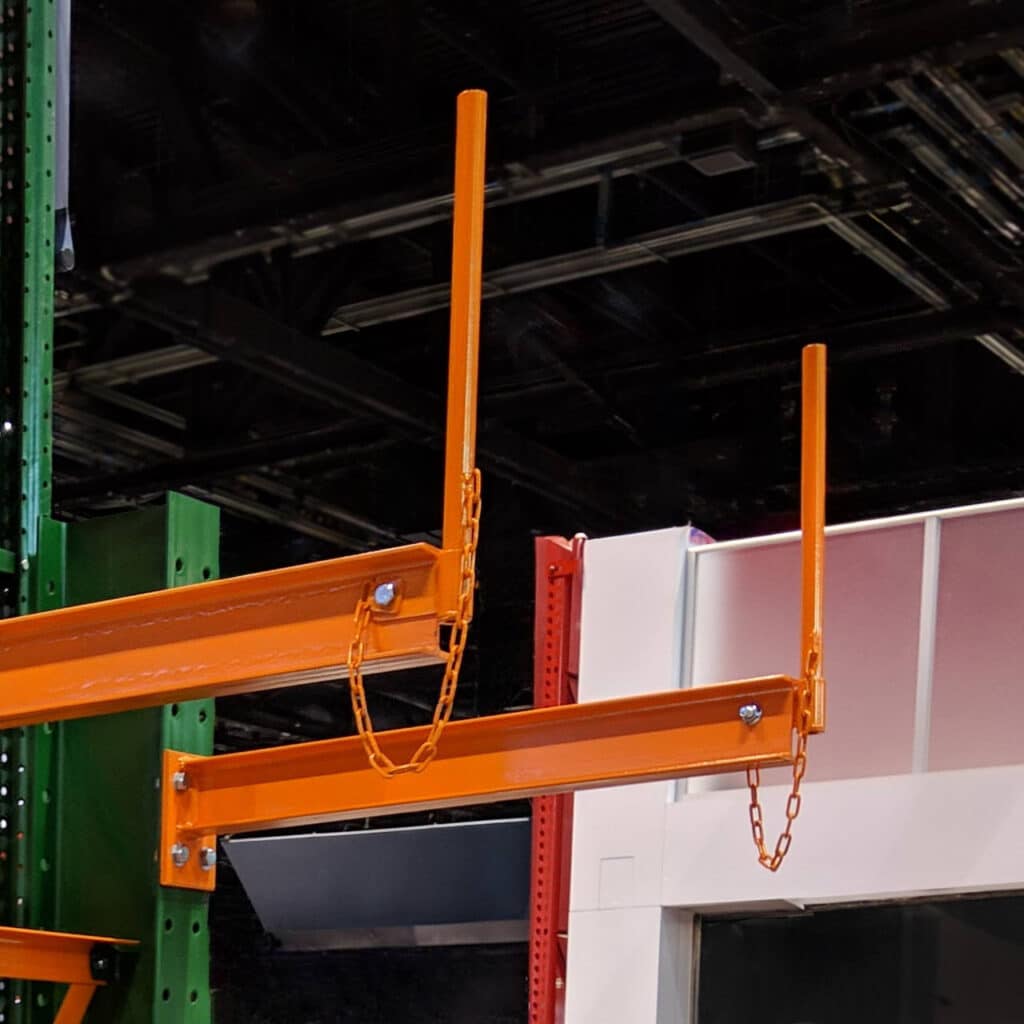 pipe stop option for cantilever racking