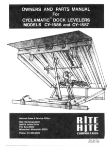 Old Rite-Hite Dock Leveler manual