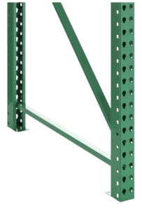 teardrop style pallet rack upright interlake mecalux