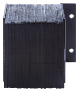 laminated dock bumper with mounting flange ideal for mounting to steel