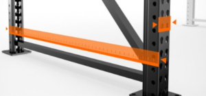 how to measure the depth (front to back) of a pallet rack upright