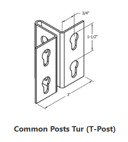 Western Pacific Storage Systems RIVETIER 3 Boltless Rivet Shelving section common member T post for interior