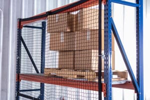 Pallet rack modular safety netting